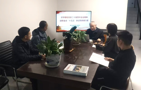 市地矿协会支部组织学习党的二十届四中全会公报